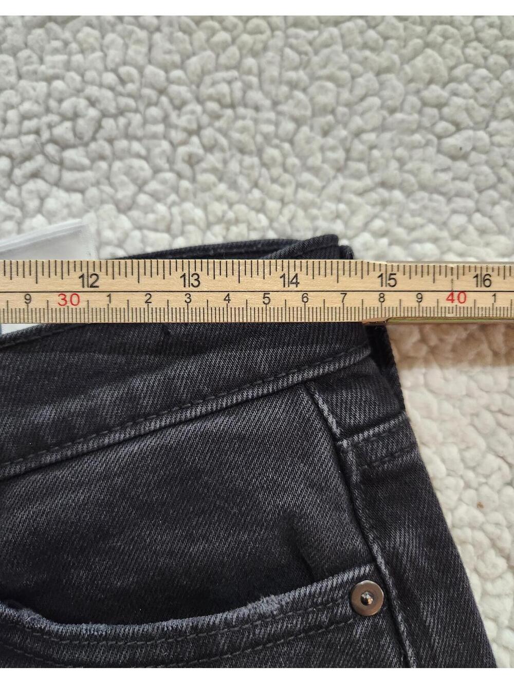 Banana Republic Women's 28 Black High Rise Straight Distressed Jeans - Picture 9 of 12